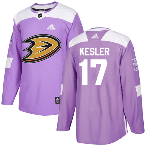 Adidas Ducks #17 Ryan Kesler Purple Authentic Fights Cancer Stitched NHL Jersey - Click Image to Close